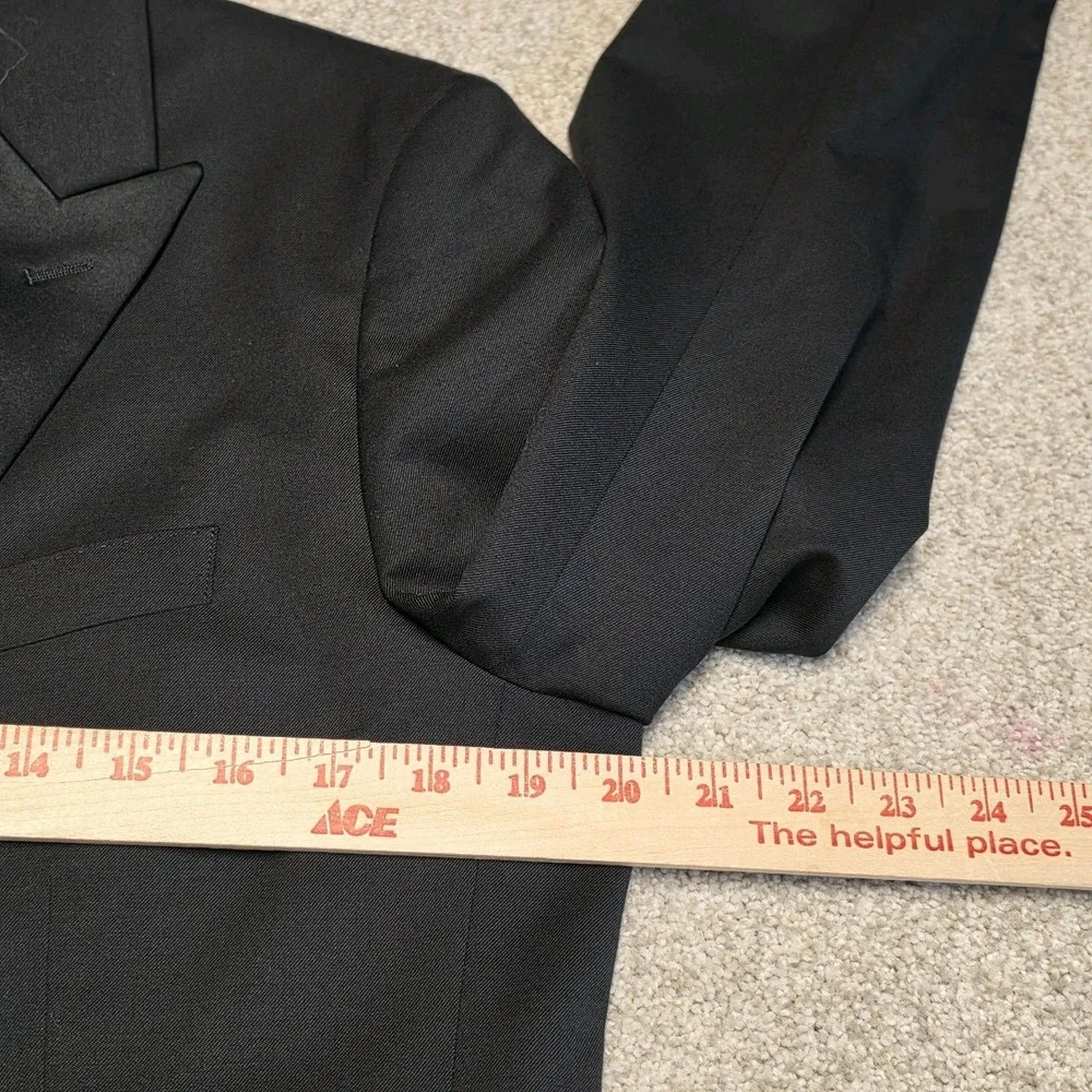 Bonobos Black Tuxedo Jacket 40R Slim Fit Lanificio Comero Wool Satin Lapel